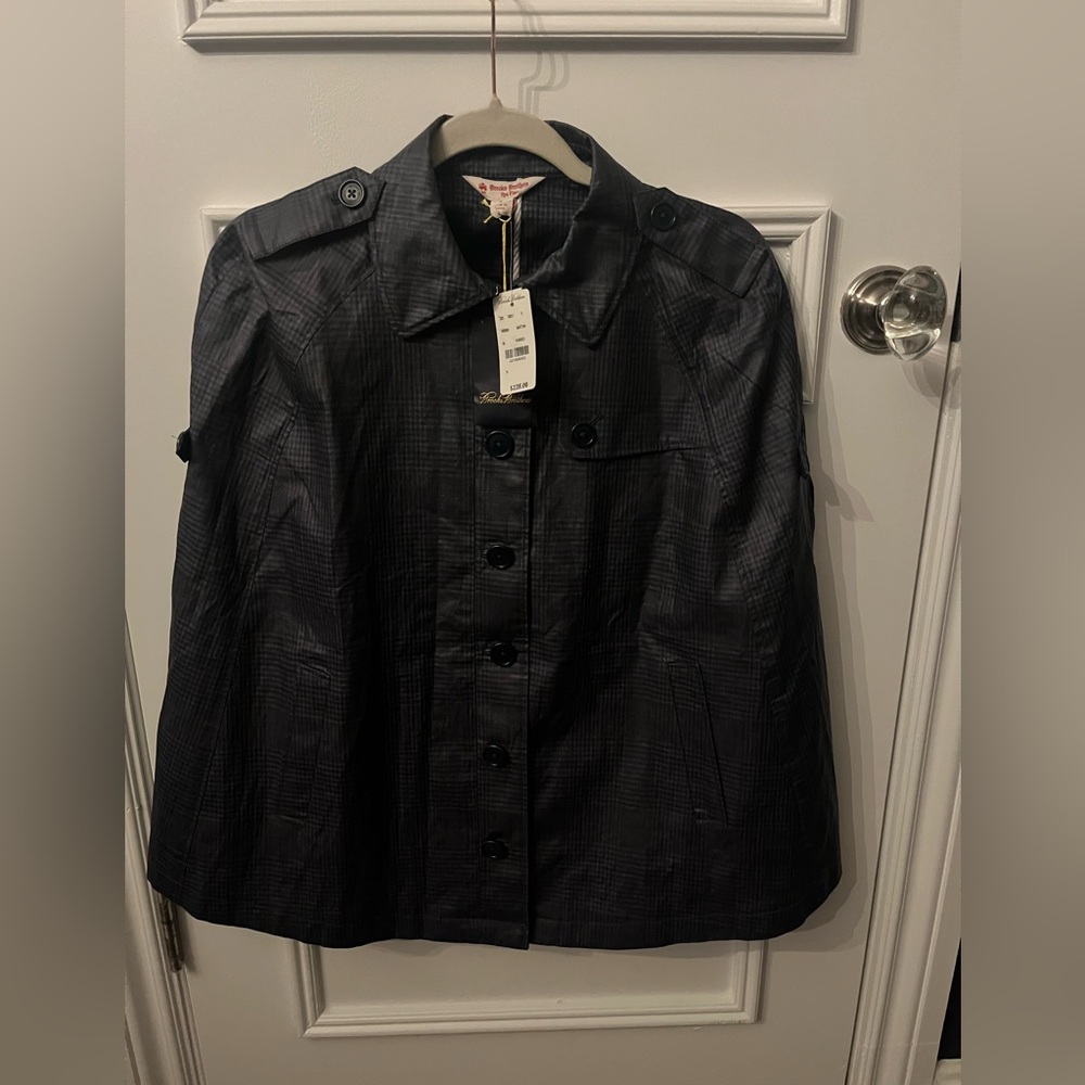 Brooks Brothers Black Checkered Women's Cape